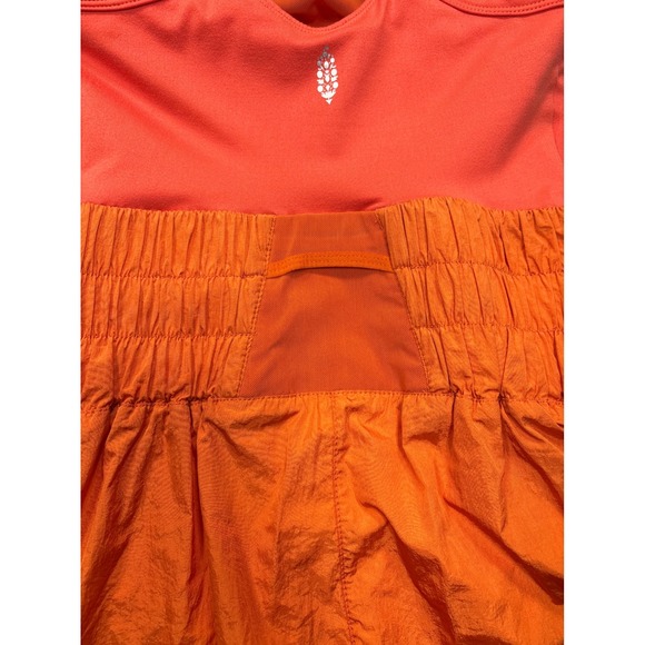 Free People Movement Way Home Skortsie S Orange Morning Burst Dress Athletic - Picture 12 of 16